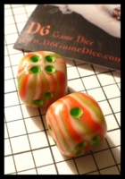 Dice : Dice - 6D - D6 Game Dice Orange Glow Worm - Private Sale Sept 2010